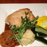 Roast chicken and squash
