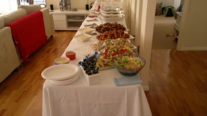 indoor buffet catered