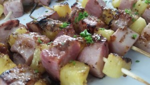 Ham and pineapple, topped with a sweet Honey and Mustard glaze